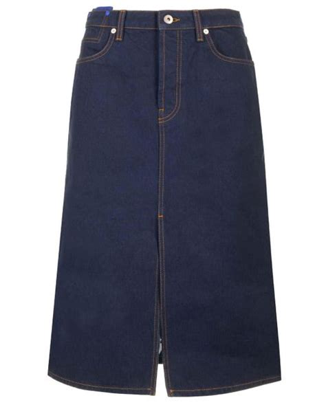 burberry blue jean skirt